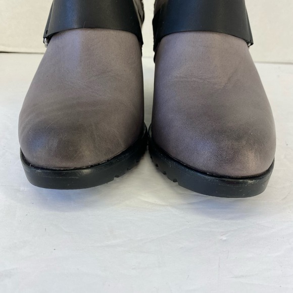 Sorel After Hours Wedge Moto Bootie Gray Buckle Zip Up Womens Size 7.5 - Picture 8 of 16